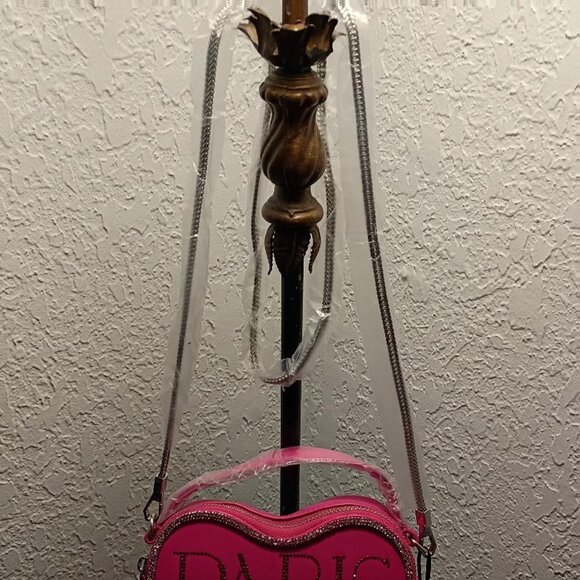 Paris Hilton Women's Amour Chain Shoulder Bag, Pink Rhinestone - Picture 3 of 5